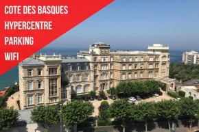 Océane plage Cote des Basques par ascenseur parking